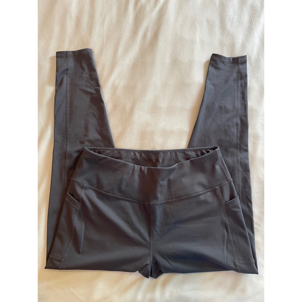 Athletic Gray High Waisted Leggings with Pockets Womens Size 2XL Yoga‎ Pants